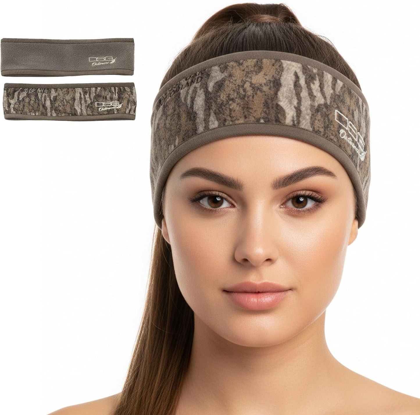 Diadema caza mujer camuflaje microforro polar cálida