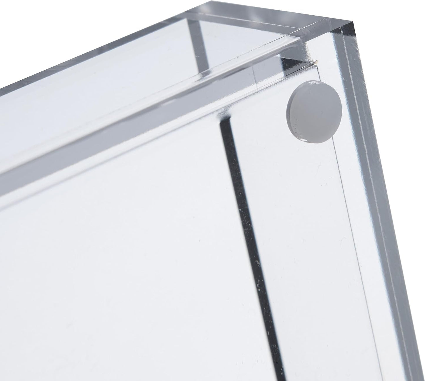 Soporte adhesivo acrílico transparente 3.5x3.5x1.3