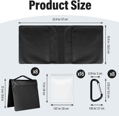 8 Pzas Bolsas Arena Resistente Toldo Base