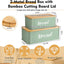 2 Cajas Pan Grande con Rebanador y Tapa Bambú Encimera