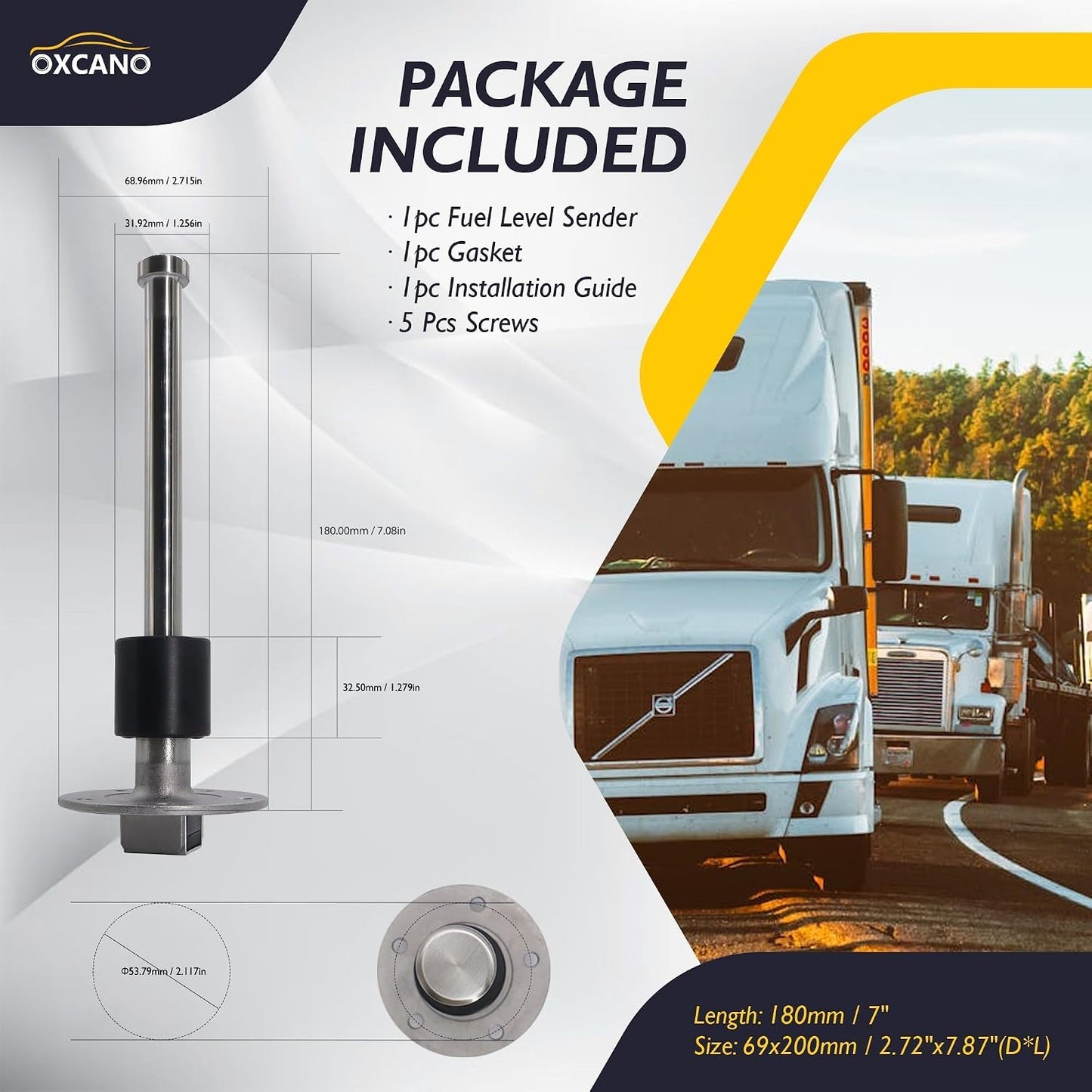 Unidad emisora combustible 7" acero inox