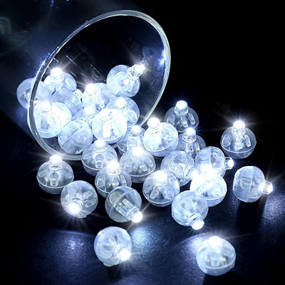 30 Pzas Luces LED Bola para Linterna Papel Navidad Halloween