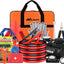 Kit emergencia coche con cables de arranque y linterna