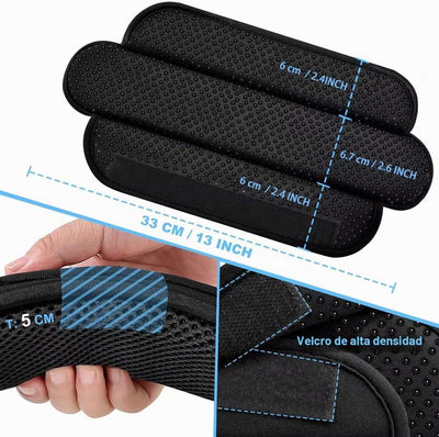 2 Almohadillas hombro gruesas antiderrap transpirables negro