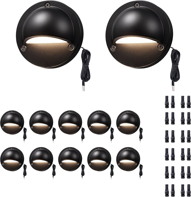 Luces LED 12V impermeables aluminio negro pared jardín