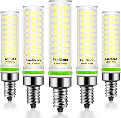 Bombilla LED E12 T6 10W luz blanca fría para ventilador