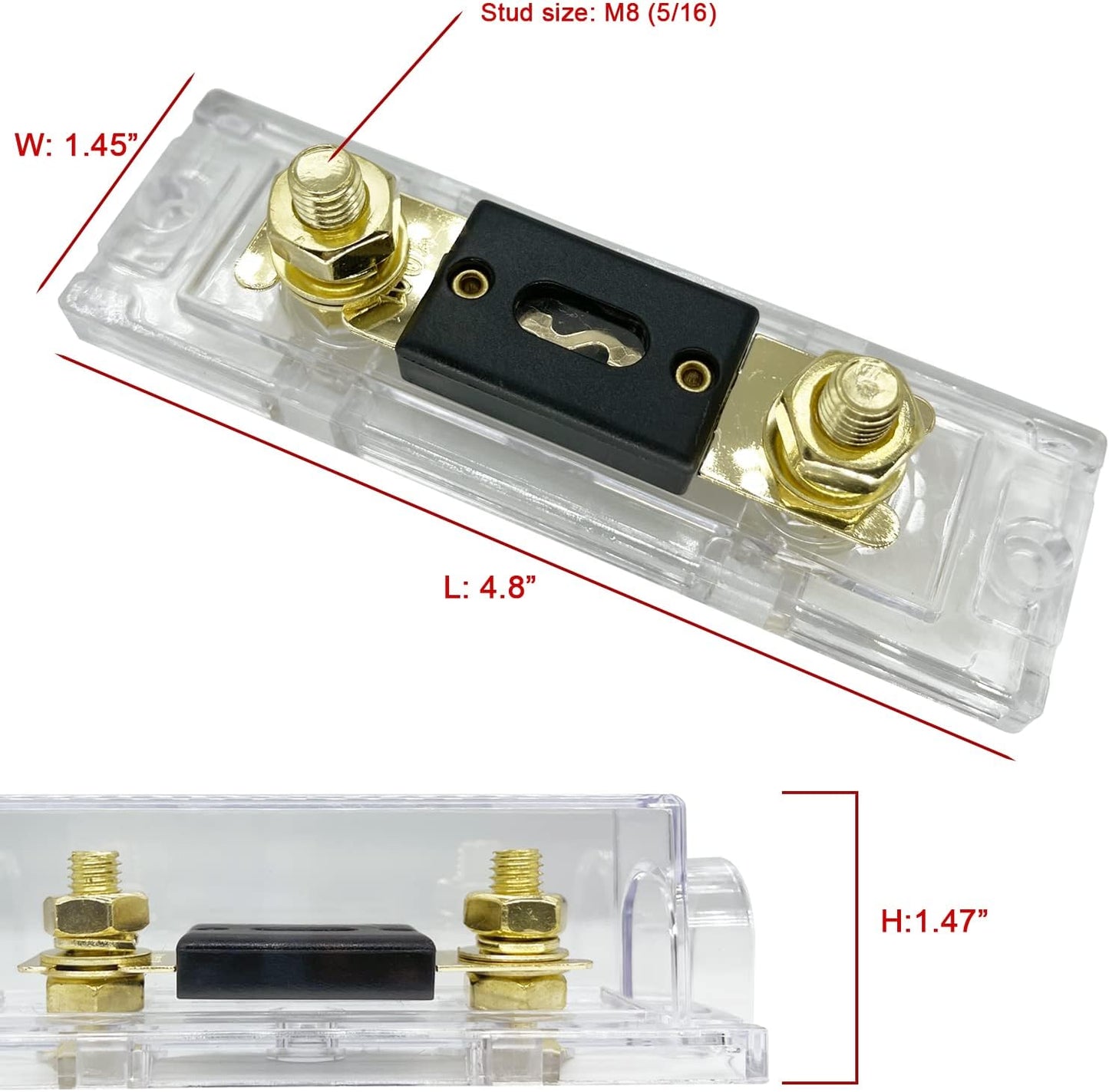 Kit portafusibles ANL 500A paquete 3