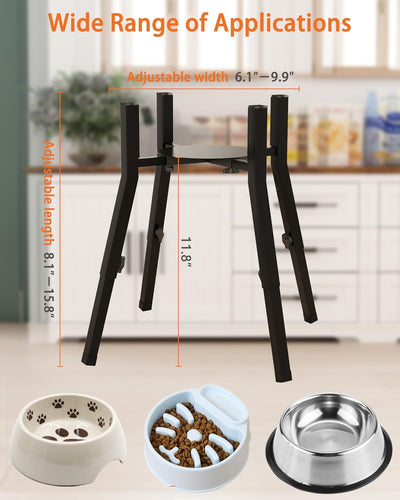 Soporte elevado perros grandes cuenco ajustable 6-10pulg