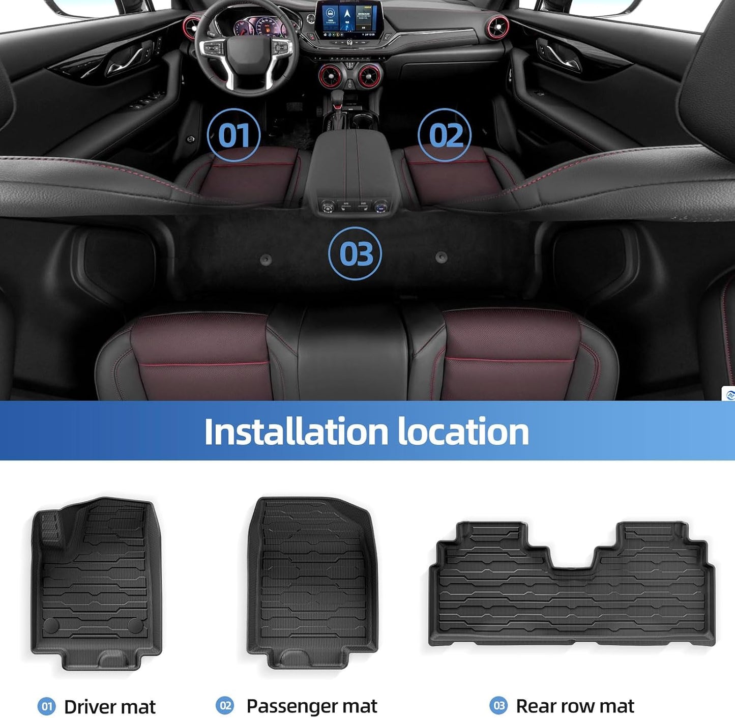 Alfombrillas suelo TPE Honda Prologue Chevy Blazer EV 2025