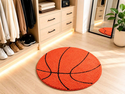 Alfombra baloncesto redonda 35" antiderrap niños