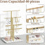 Organiz. colgador joyas oro 12.5" para 80 pzas