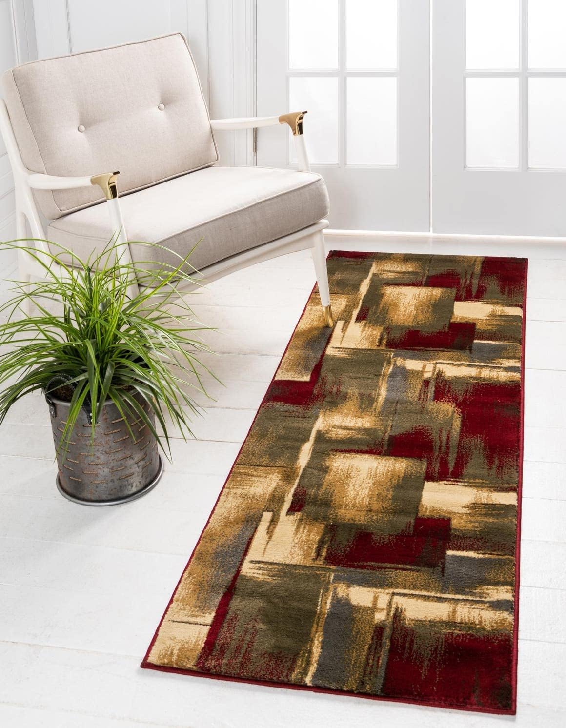 Alfombra área Timor 2'2"x3'11" multi/rojo