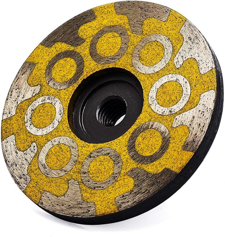 Rueda de copa diamante 4 muela resina grano medio rosca