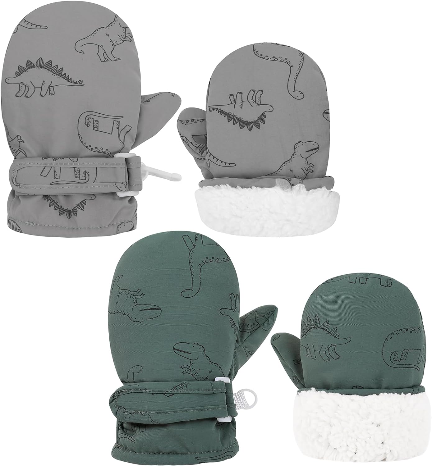 Manoplas invierno para bebés impermeables con forro polar