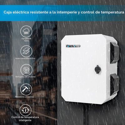 Caja eléctrica exterior con termostato y ventilador IP65