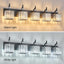 Lámpara tocador cristal 5 luces negro moderna