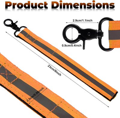 12 Correas Guante Bombero Naranja Reflectantes
