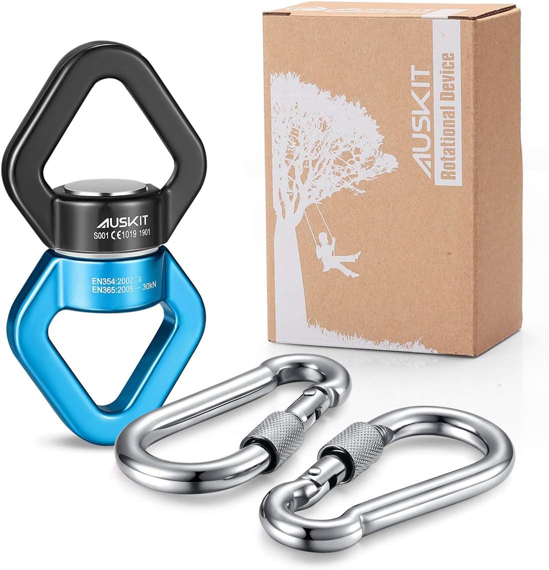 Giradisco Negro Azul 30kN Accesorio Colgar Seguro