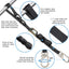 Correas amarre motocicleta gancho giratorio 1.1" x8ft