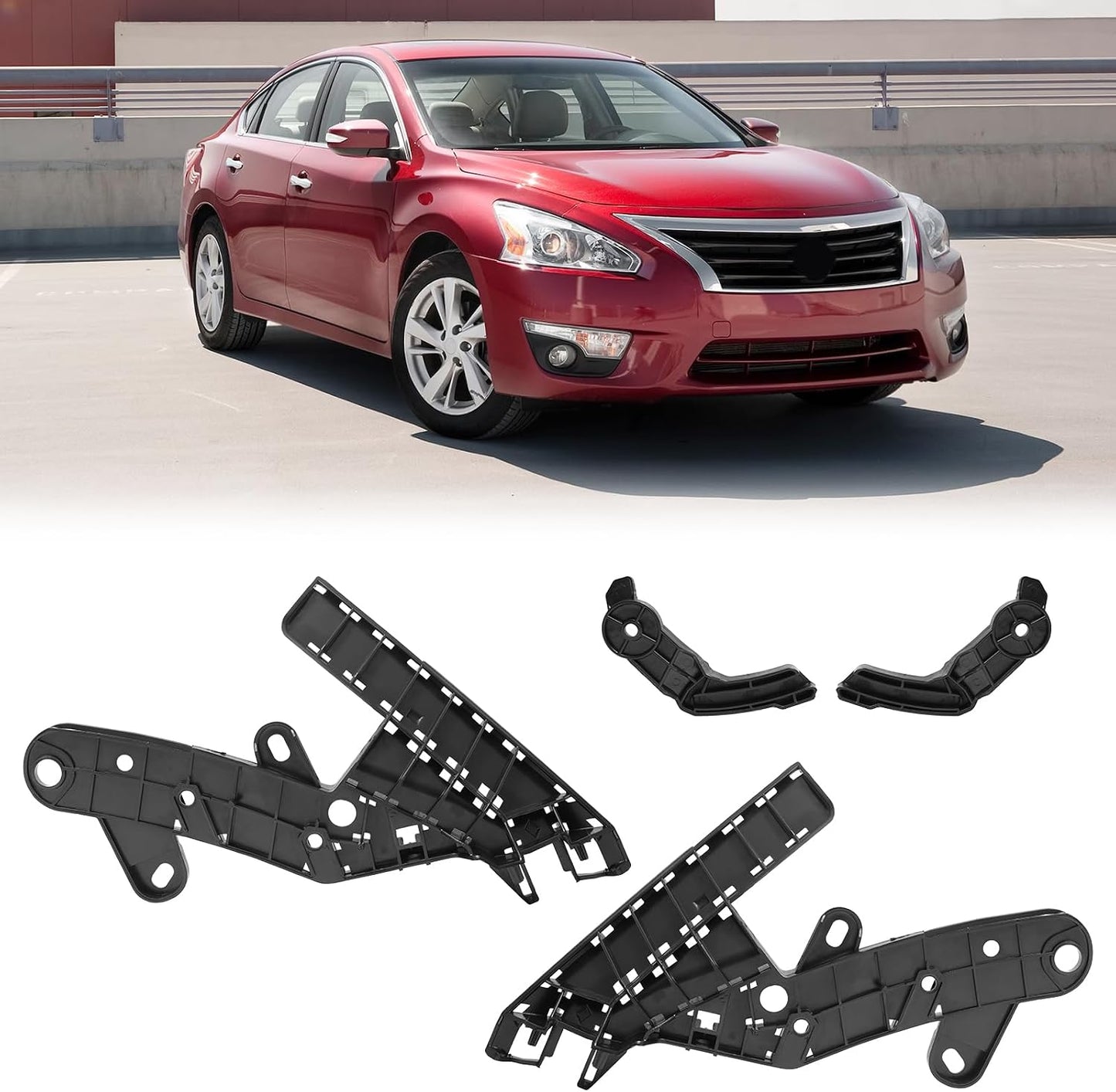 Soporte abrazadera parachoques Nissan Altima 4 Pzas