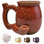 Taza café forma jarra cerámica esmaltada ergonómica