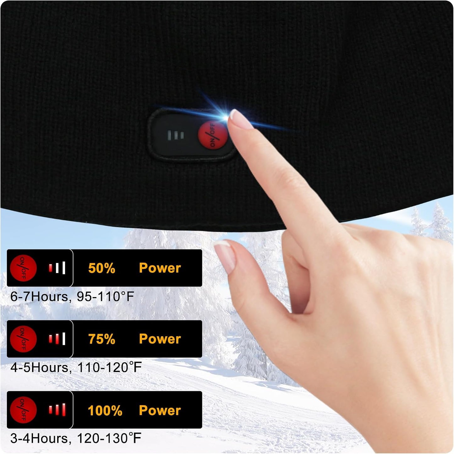Gorro eléctrico recargable para hombre y mujer