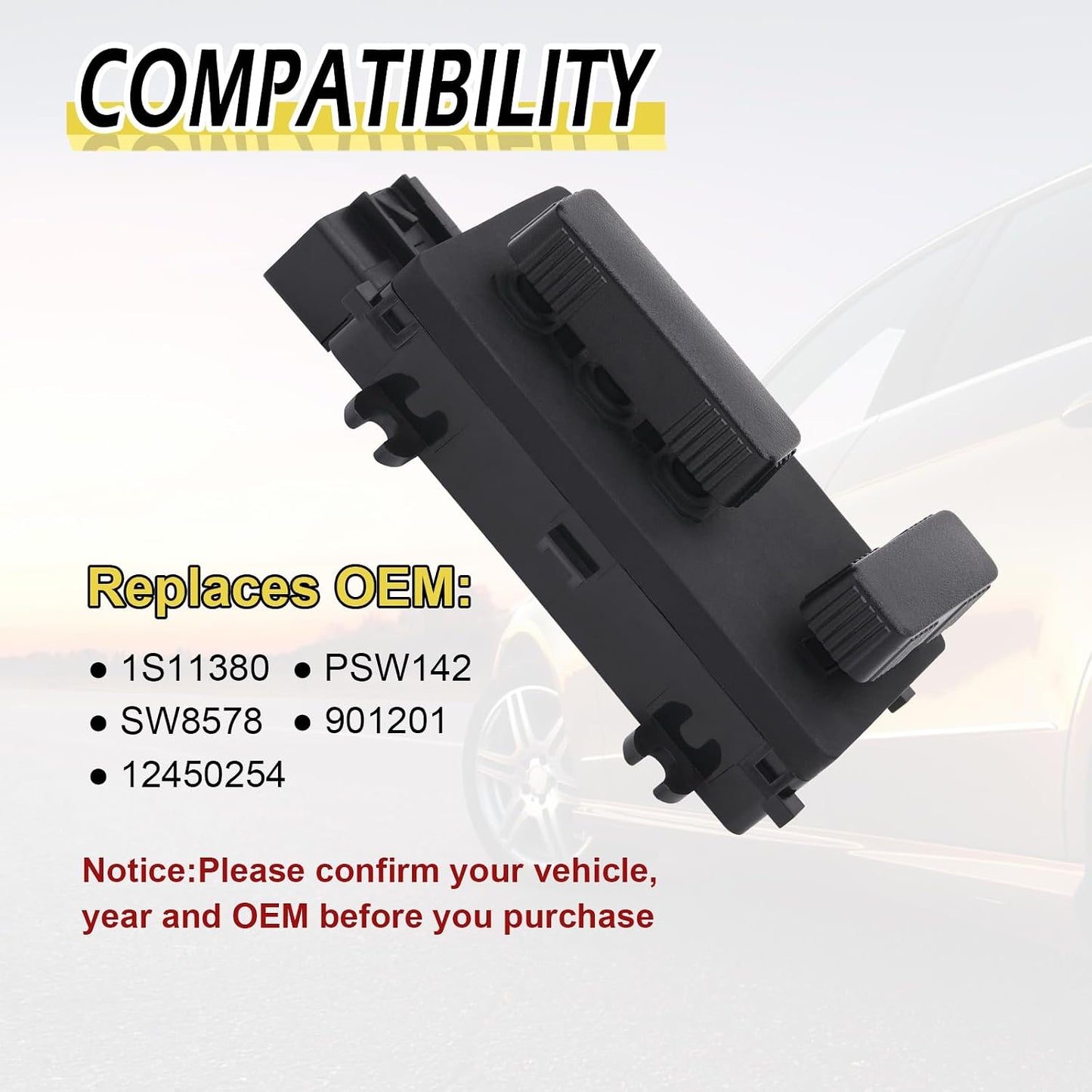 Interruptor asiento eléctrico 8 vías comp Chevrolet GMC