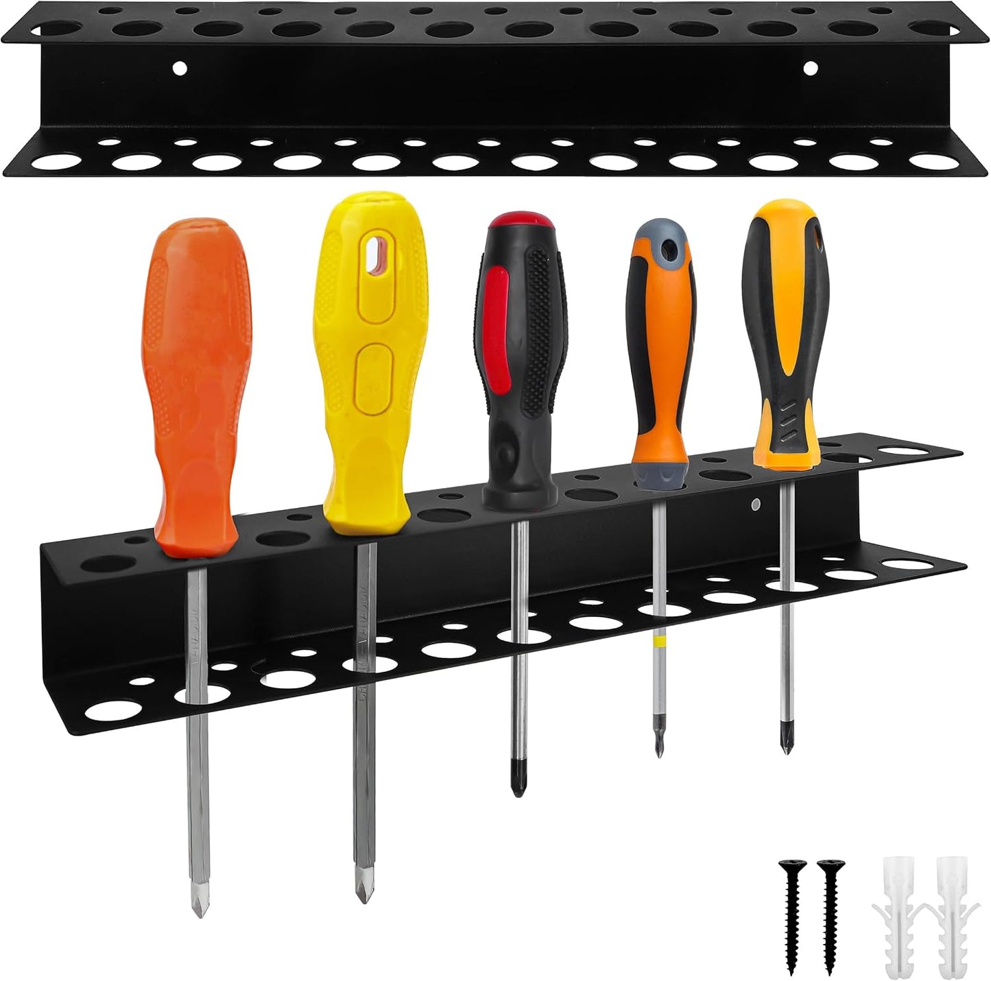 Soporte pared destornilladores 23 agujeros 12.6"