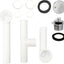 Conjunto tubular baño blanco cromo tapón giratorio 12 pzas