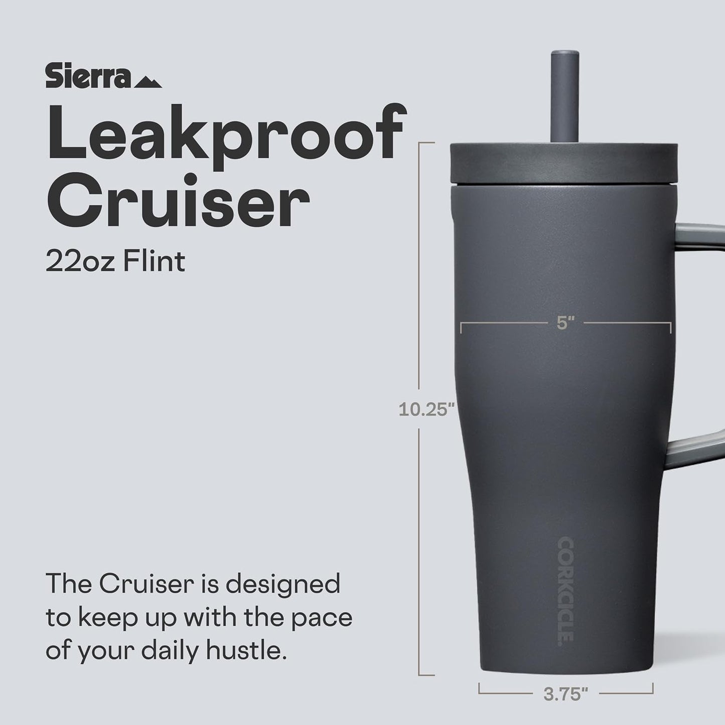 Vaso aislado asa 22oz triple aislamiento 20h frío