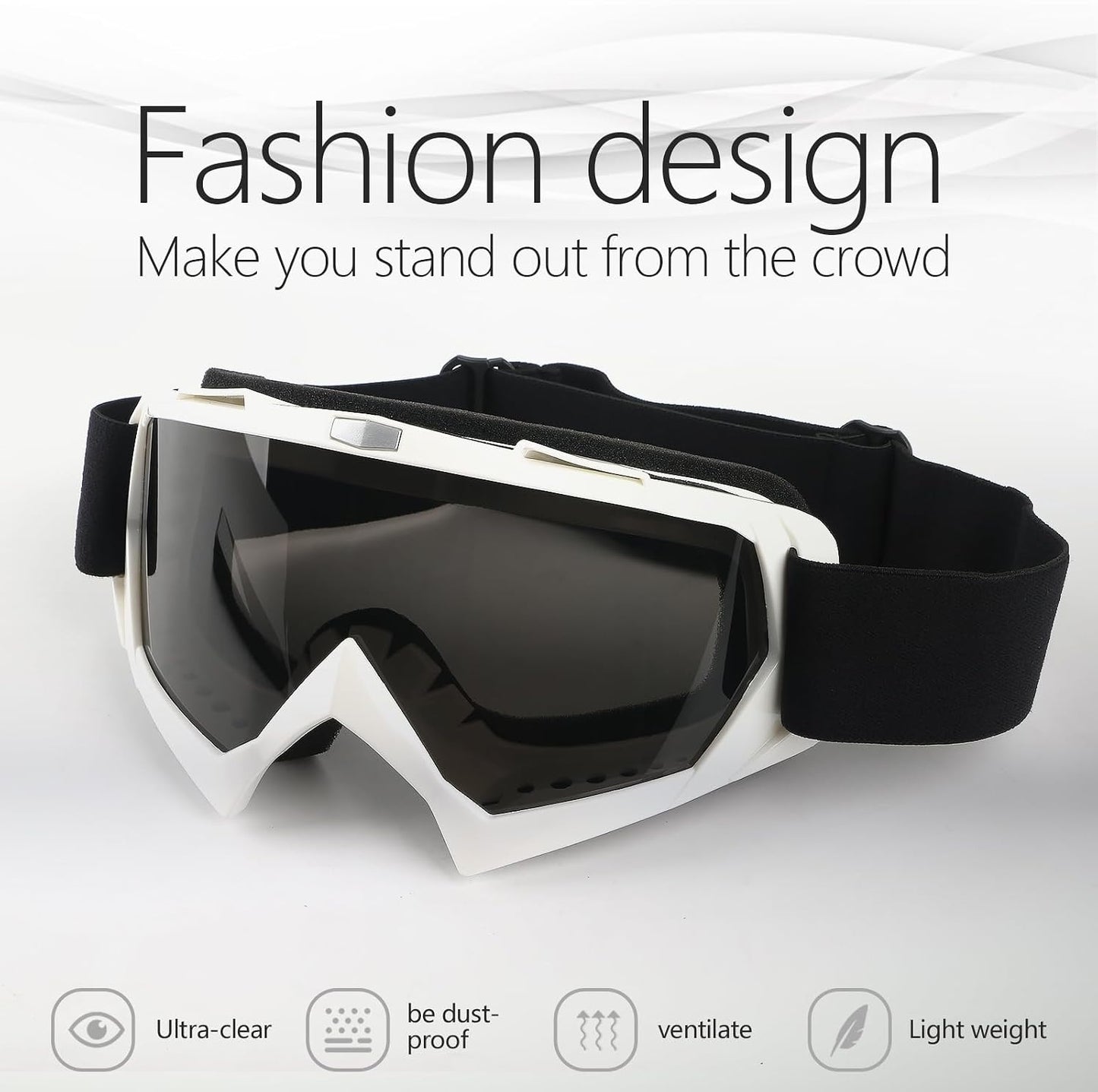 Gafas motocicleta UV400 antiarañazos ajustables