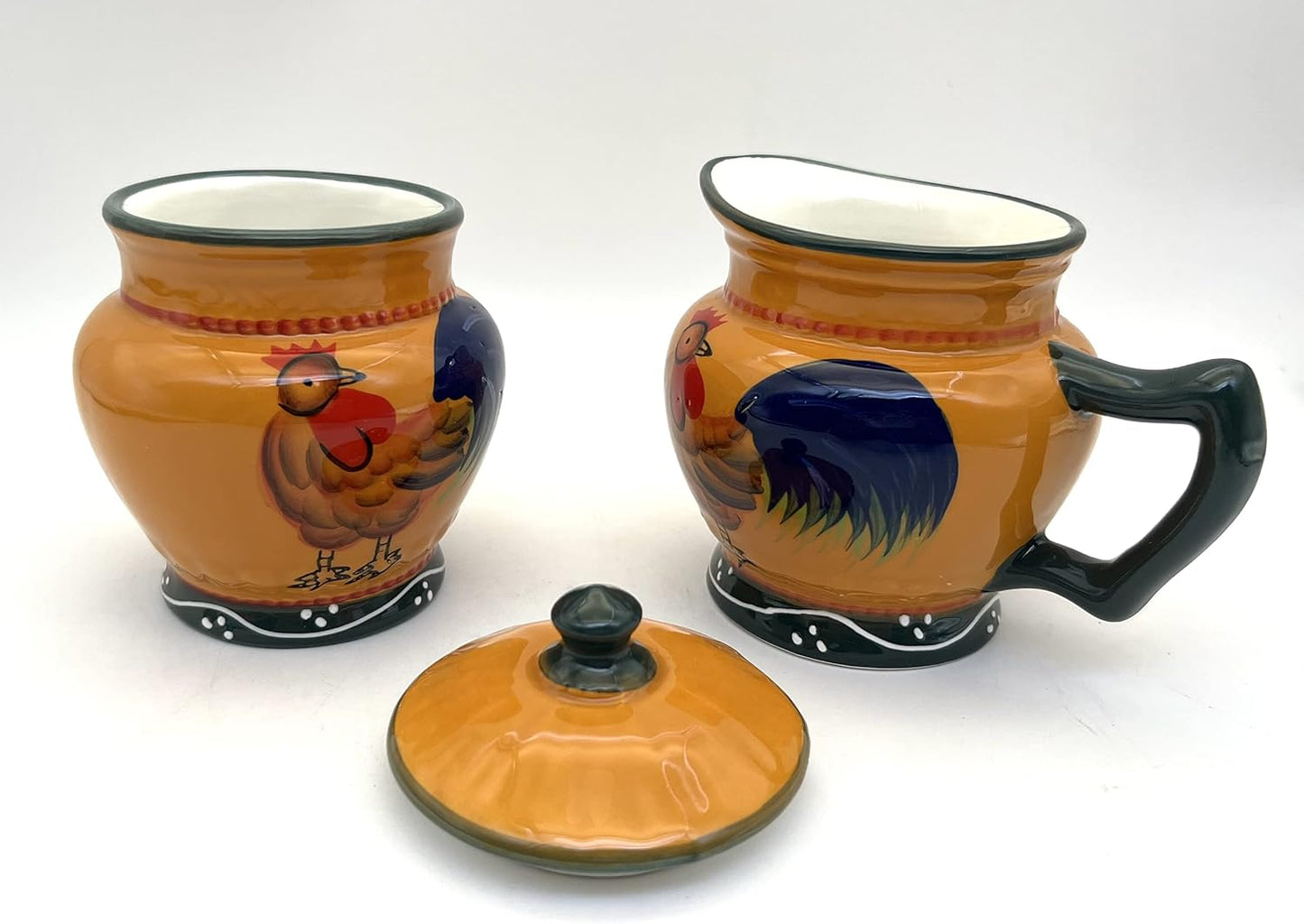 Set crema de gallo y azucarero