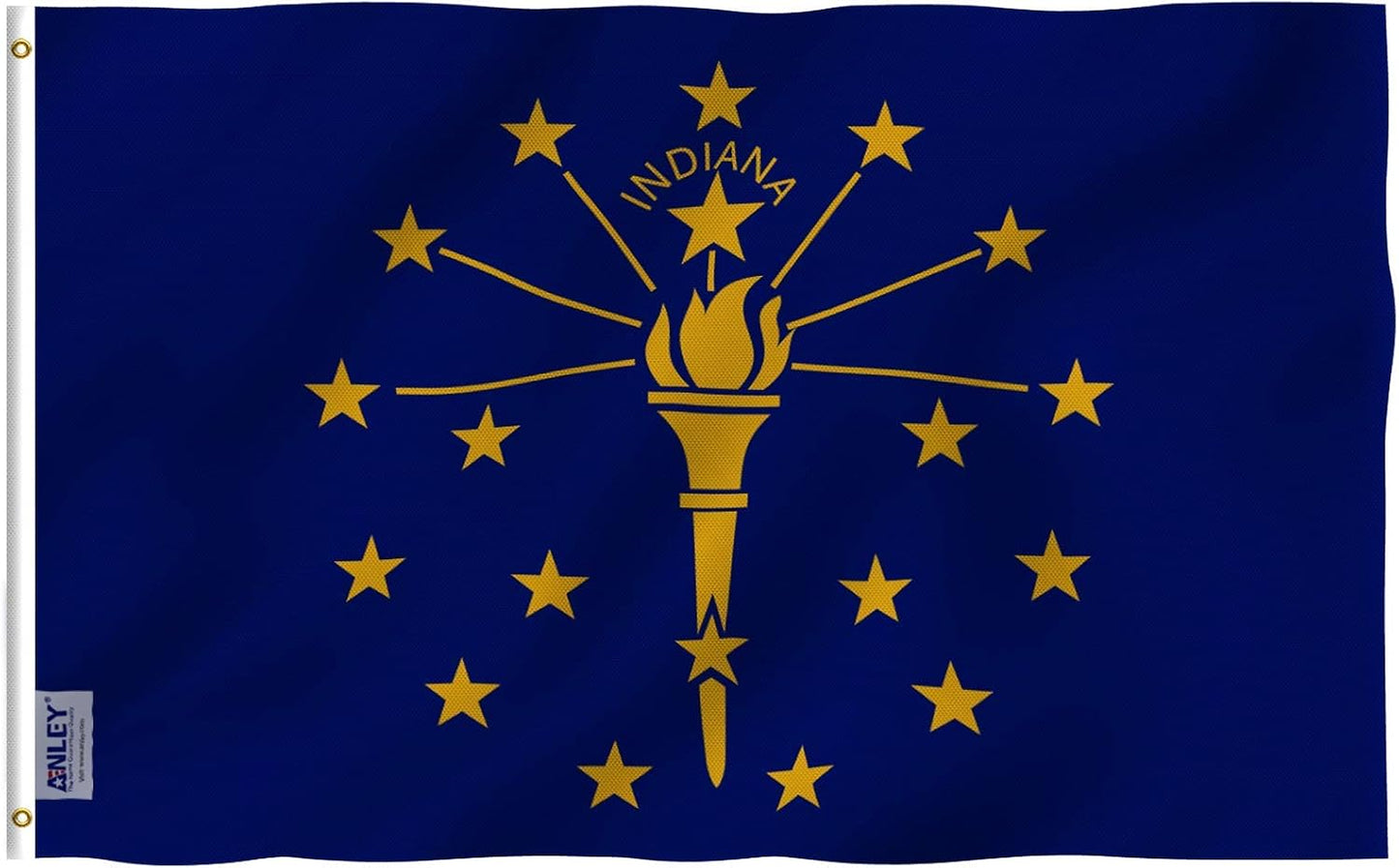 Bandera Indiana 3x5ft poliéster doble costura ojales latón