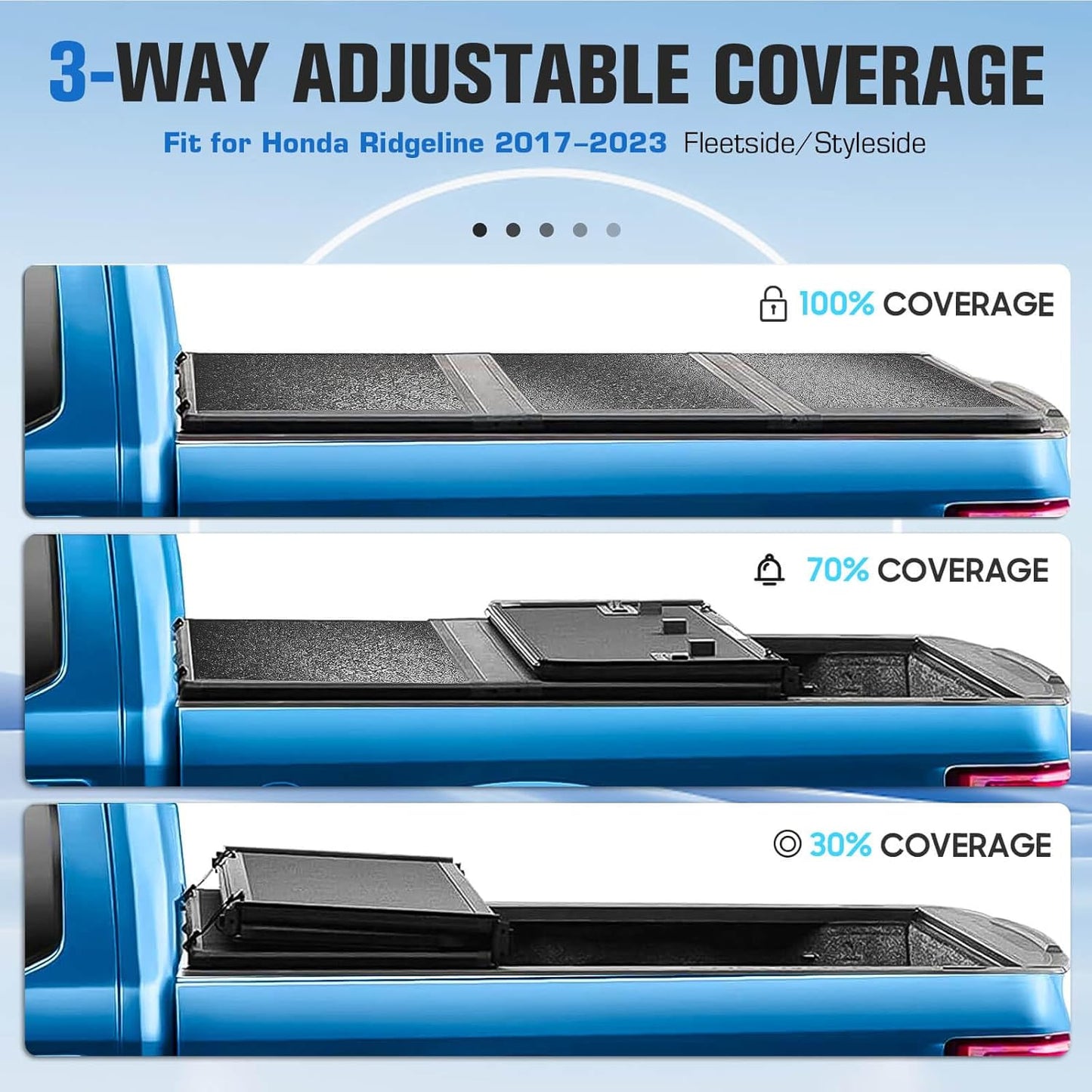 Funda rígida triple pliegue para tonneau Honda Ridgeline