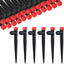 60 Emisores Riego Goteo Rojos 1/4" Cabezales Aspersor