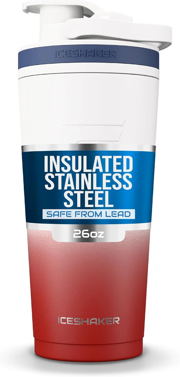 Botella acero inox 770ml con agitador proteína