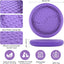 Cuenco perro antideslizante silicona sin BPA morado grande