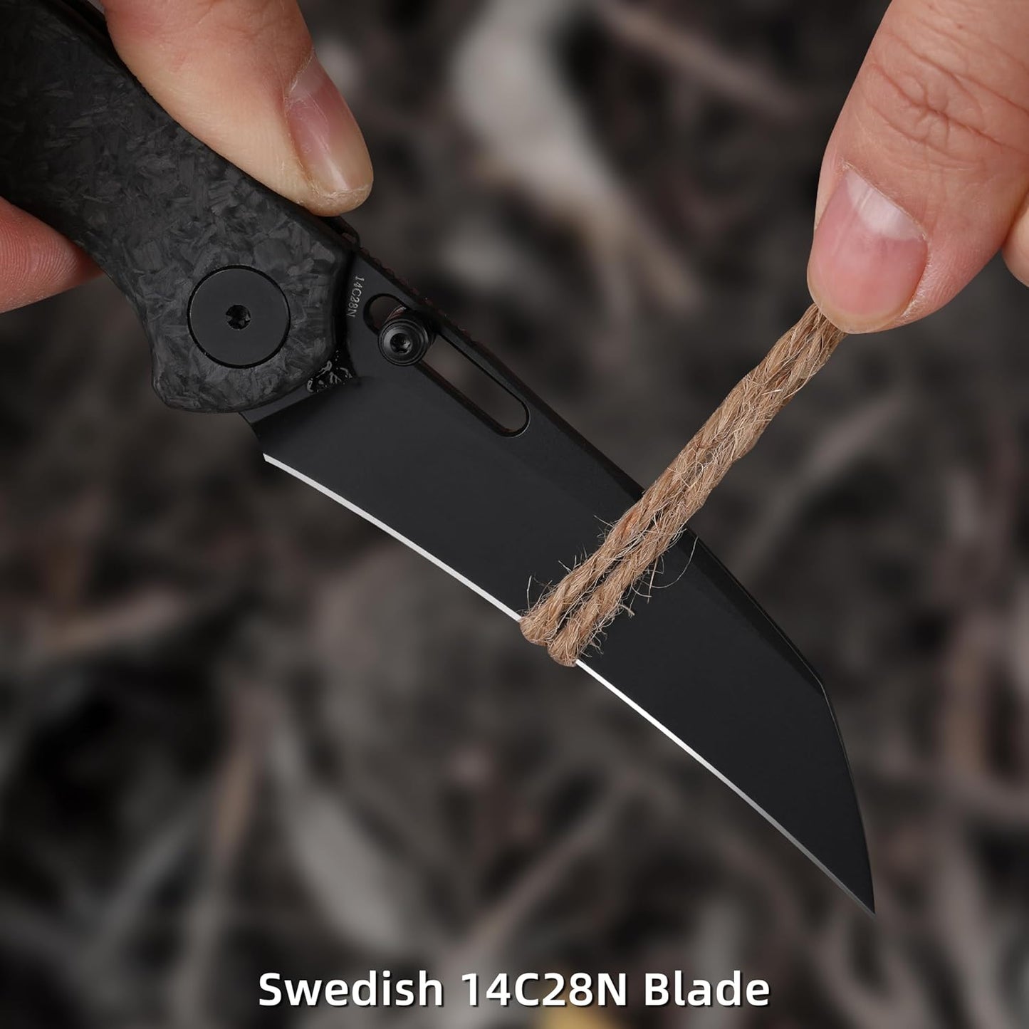 Cuchillo EDC plegable 3.1pulg bloqueo seguridad