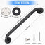 2 Barras agarre ducha 24pulg acero inox negro antiderrap