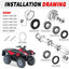 Eje trasero y tambor freno Honda TRX350 TRX400 Rubicon 500