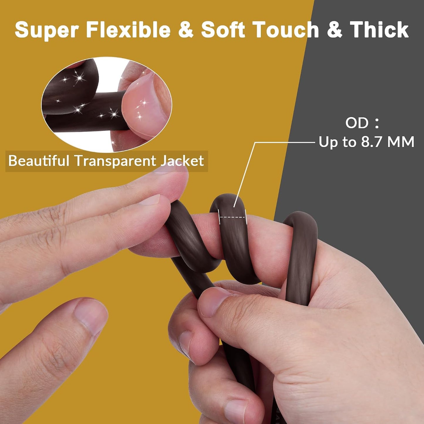 Cable alimentación 4 AWG 35pies negro flexible True Spec