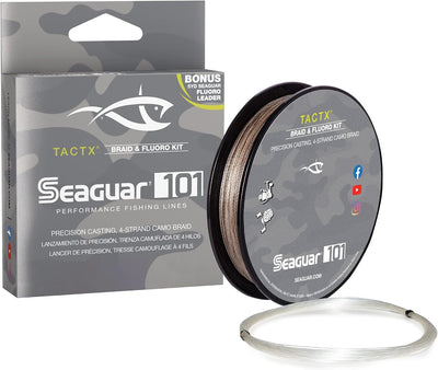 Cuerda de pesca trenzada y kit fluorocarbono con líder