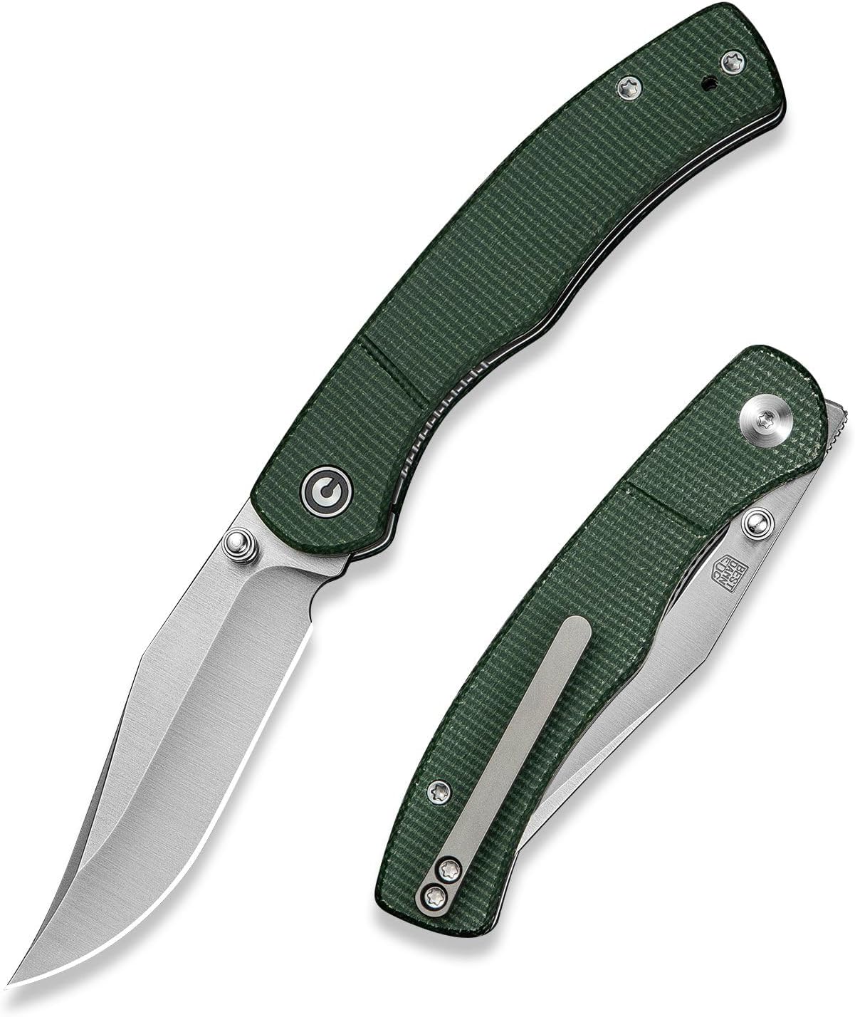 Cuchillo plegable titanio hoja nitro-v mango micarta