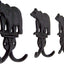 Ganchos hierro fundido doble pared set 3 5.25pulg