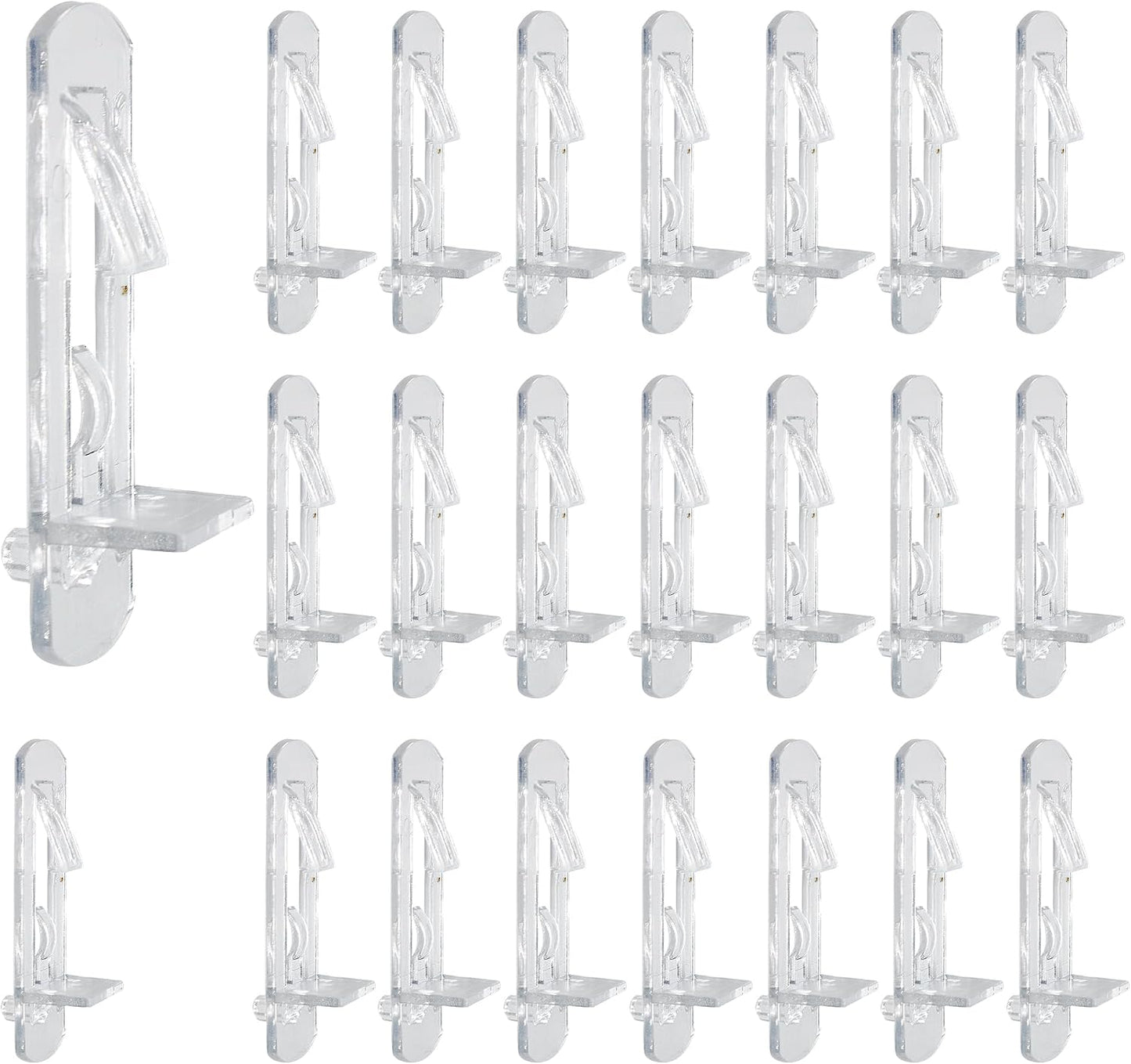 Pasadores transparentes para estantes cocina 24 Uds