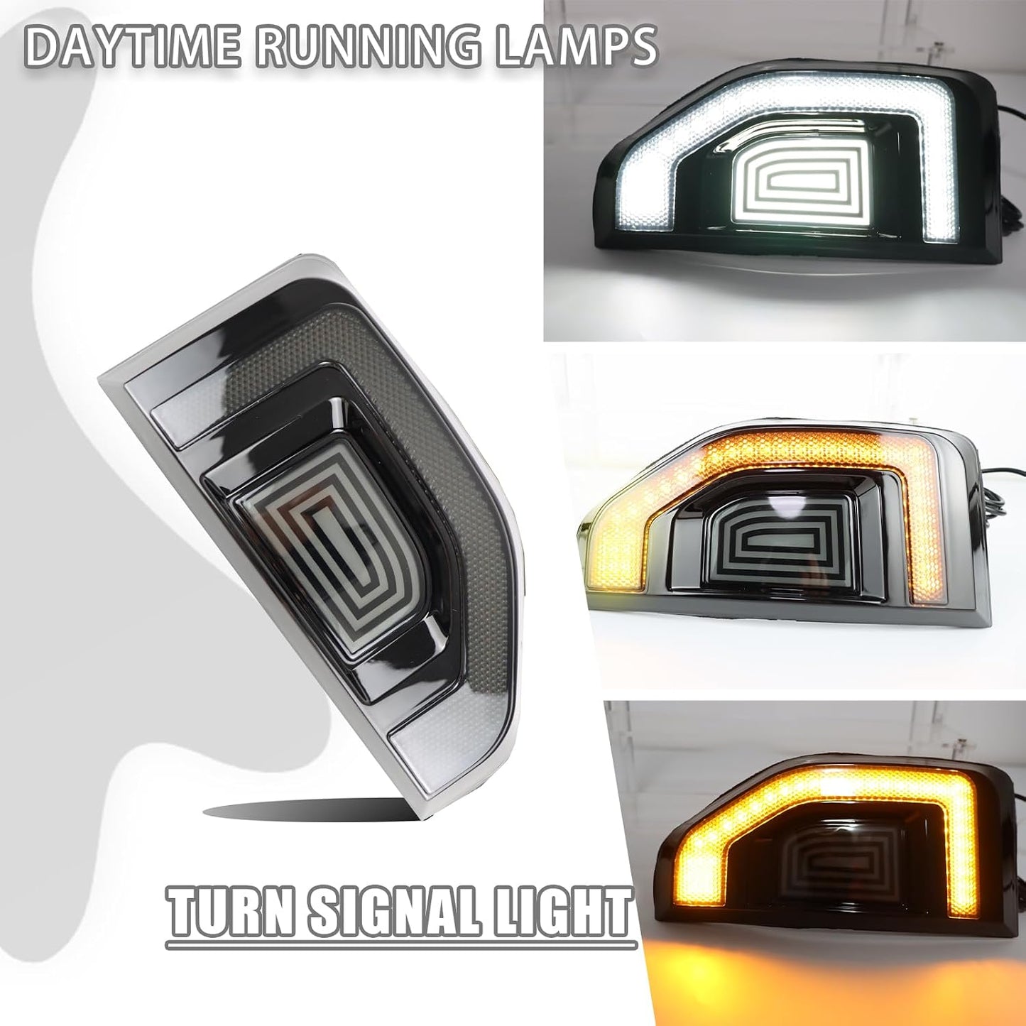 Luz LED DRL secuencial ámbar 2en1 para Ford Maverick