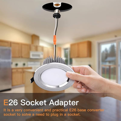 Adaptador E26 para bombillas LED paquete 10