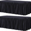 2 Manteles Rectangulares Negro 6ft Poliéster Ajustable