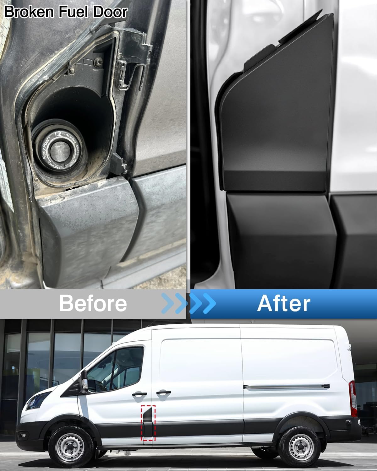 Conjunto bisagra bolsillo puerta Ford Transit 15-23