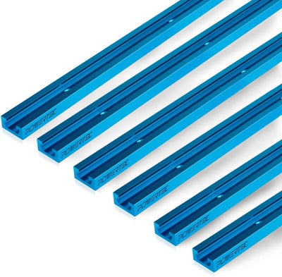 Pista en T aluminio 24pulg 6 Pzas universal carpintería